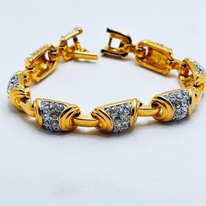 Joan Rivers Elegant Gold and Silver 7” Bracelet